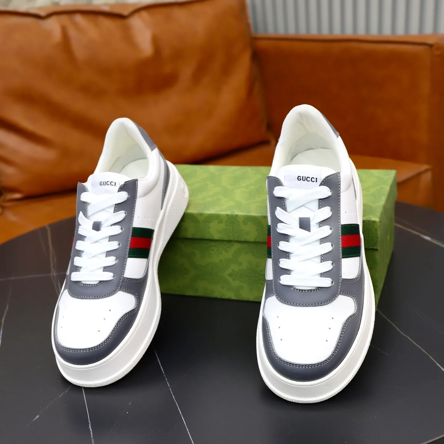 Ex-factory price: 400💰🙅‍♂️🙅‍♂️🙅‍♂️ Brand: GUCCI Standard code: 38-44 (45 customized) Grade: Same as the official website Material: Original leather stitching brand cloth Comfortable and breathable sheepskin lining Lightweight and wear-resistant outsole Style category: Men's fashionable casual shoes Sports shoes Distinguished luxury brand elements Top luxury Color: actual picture color